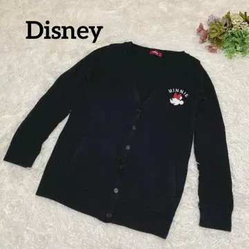 a1759 [ 디즈니 ] 긴팔 가디건 원 포인트 캐릭터 블랙 L