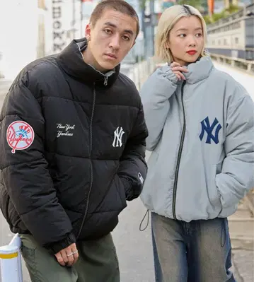 MLB 리버서블 오버 사이즈 스탠드 패딩 자켓 양키스
