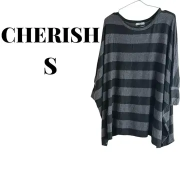 새상품급 레이어드 CHERISH 스트라이프 반소매 T셔츠 S