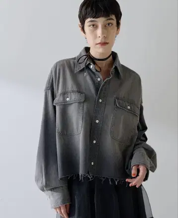 미사용 새상품 Whim Gazette 데님 셔츠