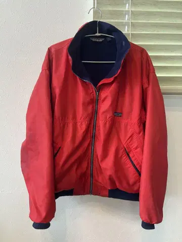 레어 삼각형 택 80s patagonia 나일론 플리스 자켓 L 레드