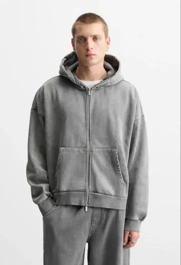 ZARA 워시 가공 후디