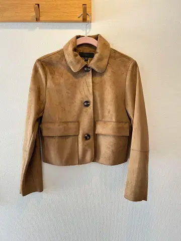 미사용 새상품 ZARA 스웨이드풍 숏 자켓 S