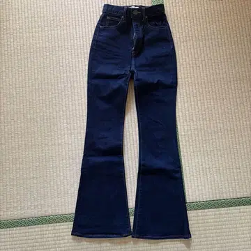 MOUSSY 부츠컷 데님 24 사이즈 다크 블루