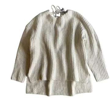 (902) GRL 그레일 새상품 백리본 니트 프리 사이즈 크림색