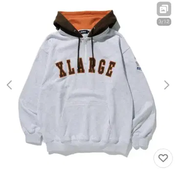 XLARGE 하프 지퍼 맨투맨