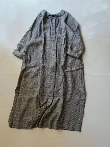 가격 인하 콩제파이에 린넨 2way 노카라 원피스 코트