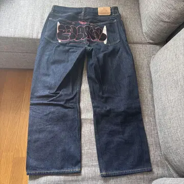 X-LARGE 자수 데님 팬츠 32인치