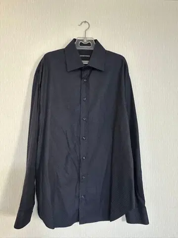 EMPORIO ARMANI 다크 블루 긴팔 셔츠 42