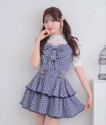 ROJITA 더블 리본 뷔스티에 스커트 세트
