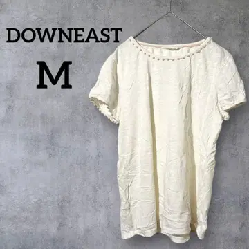새상품급 DOWNEAST 아이보리 반팔 셔츠 [ M ] 블라우스
