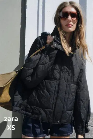 zara 퀼팅 자켓 블랙
