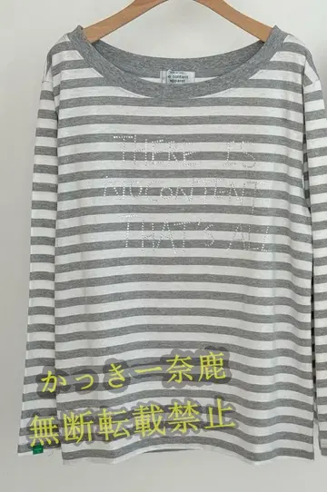 no content apparel 스트라이프 긴팔 티셔츠