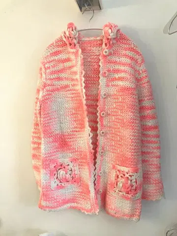 빈티지 레트로 구제 니트 가디건