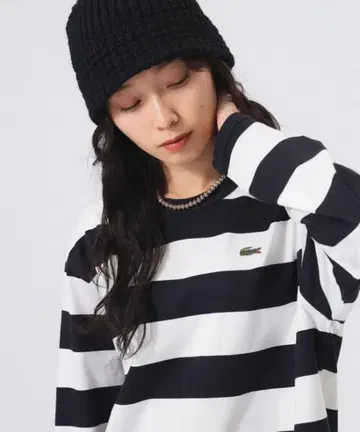 라코스테 보이 별주 스트라이프 롱슬리브 티셔츠