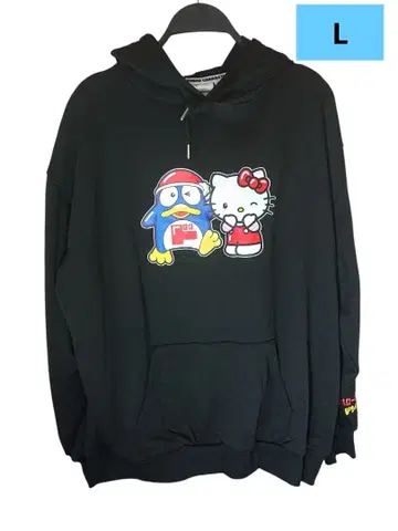 [ 새상품 ] 헬로키티 & 돈펜 콜라보 후드티 L 사이즈 블랙
