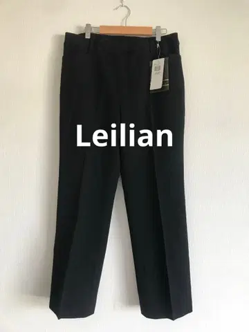 택 포함 새상품 Leilian 슬랙스 울 블랙