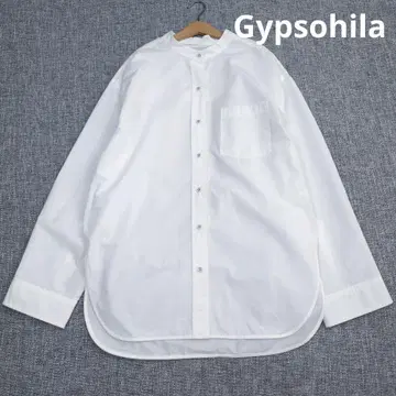 집시소피아 미사용 새상품 오버 사이즈 밴드 카라 셔츠 일본제 넉넉한