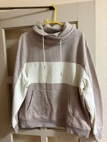 H&M 그레이 화이트 후드티 XL