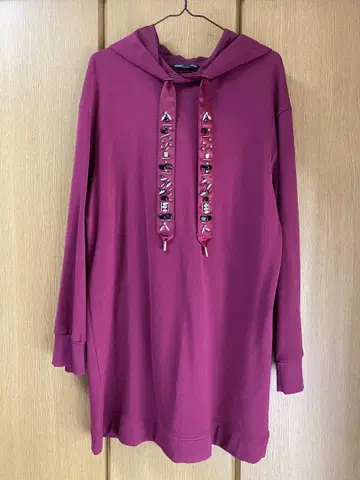 자라 ZARA 후드 맨투맨 롱 비쥬 퍼플 계열 M 여성용
