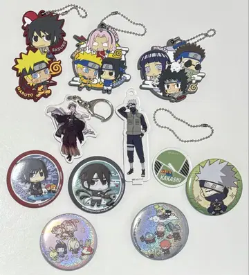 NARUTO 캔뱃지 키링 러버 스트랩 세트
