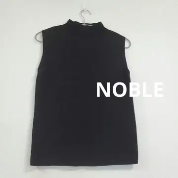 Noble 소바리 슬리브리스 하이넥 풀오버 하이넥 니트
