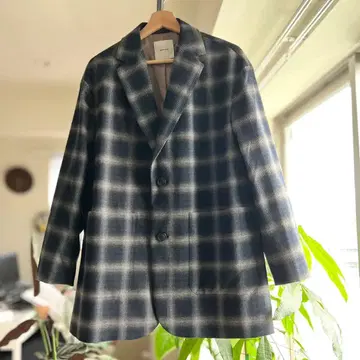 spick&span 사이드 벤트 오버 체크 자켓