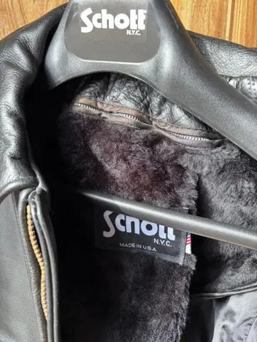 [ 미사용/택 포함 ] 34 Schott 블랙 가죽 자켓