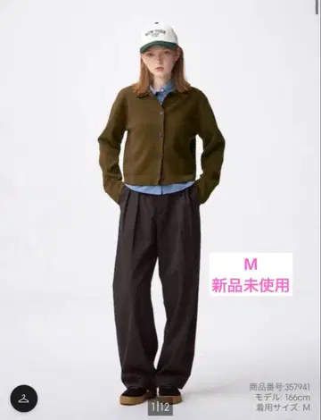 [택 포함 새상품] 치노 배럴 턱 팬츠 브라운 M