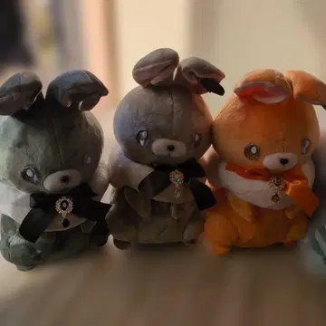 토끼 봉제 인형 3색 세트
