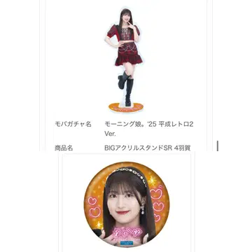 슈퍼 레어 하가 아카네 BIG 아크릴 스탠드 SR 모닝구 무스메.'25