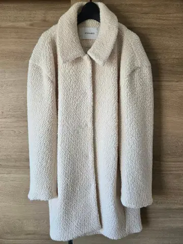 STYLEMIKER 아이보리 보아 롱 코트