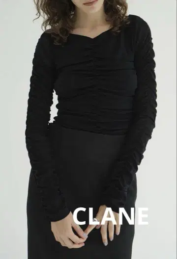 CLANE W TULLE SHIRRING TOPS