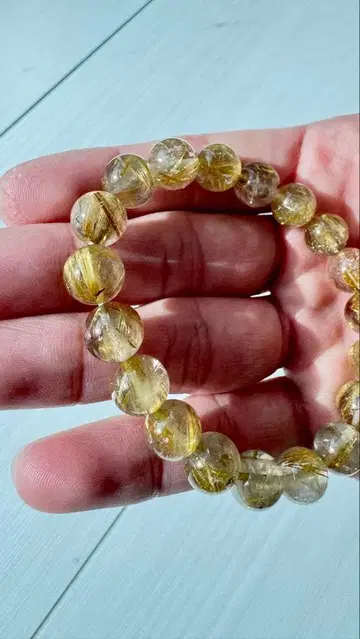 투명도 고품질 타이틴 루틸 쿼츠 약 10mm