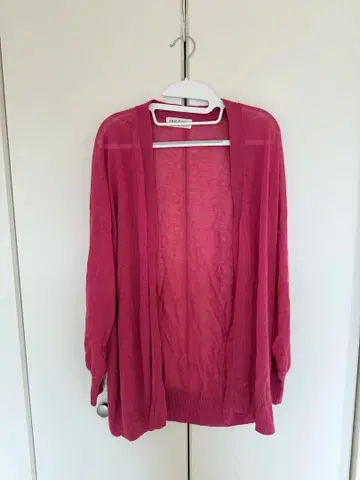 HUG O WAR 허그아워 린넨 혼방 가디건 핑크