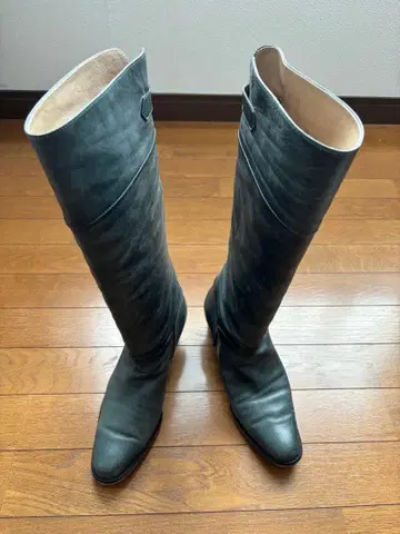 롱 부츠 블루 그레이