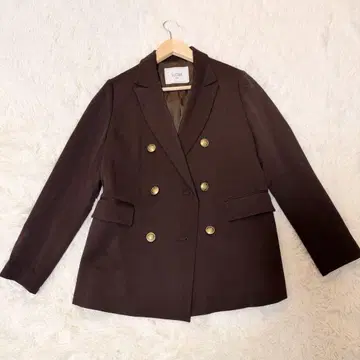 새상품급 슬로브 이에나 골드 버튼 TW 더블 테일러드 자켓 블레이저 M