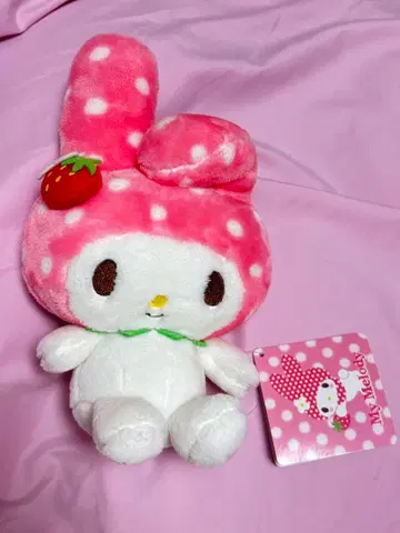 [레어] 마이멜로디 후와와 이치고 봉제 인형 마이멜로