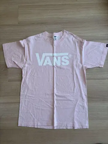 VANS 핑크 로고 T셔츠 L