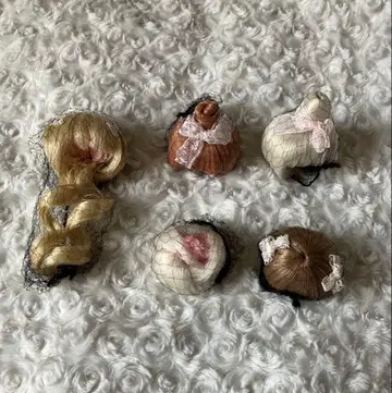 4인치 전후 작은 인형용 가발 가게 5세트