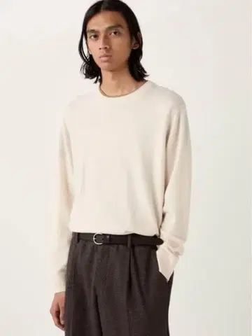 캐시미어 크루넥 스웨터 UNIQLO 유니클로 내추럴