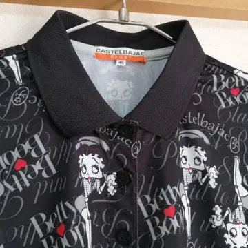 새상품급 CASTELBAJAC Betty Boop 골프 피케 셔츠 반팔