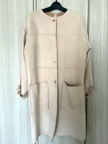ZARA 노카라 스웨이드 롱 코트