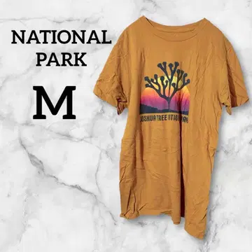 새상품급 NATIONAL PARK T셔츠 [M] 오렌지 반팔