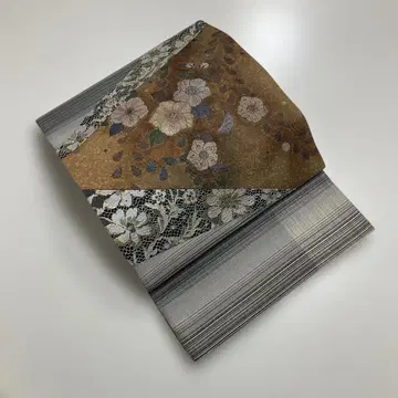 No.2762 순수 실크 츠지가하나 조각 레이스 후쿠로 오비 새상품급