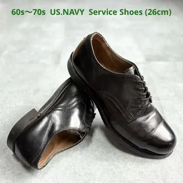 60s~70s US.NAVY 서비스 슈즈 USN 26cm 밀리터리
