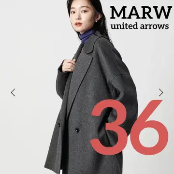 마루 유나이티드 애로우즈 리버 코트 심플 코트 미들 기장
