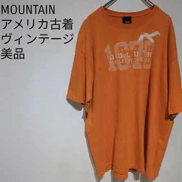 USA 구제 의류 MOUNTAIN T셔츠 2XL 오렌지 빈티지