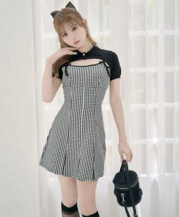 미셰마카 깅엄 체크 원피스