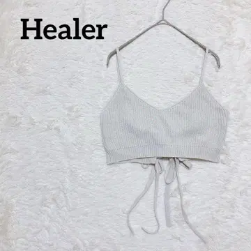 Healer 헤더 백리본 니트 뷔스티에 [ F ] 심플 레이어드 심플